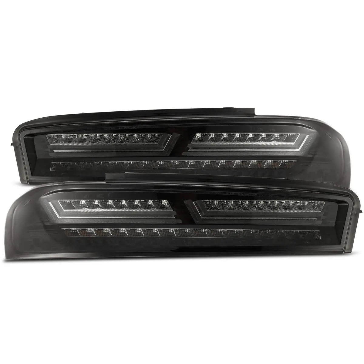 2015-2019 Gmc Sierra 3500Hd Dually Pro-Series Led Tail Lights Jet Black Alpha-Rex 620010 1