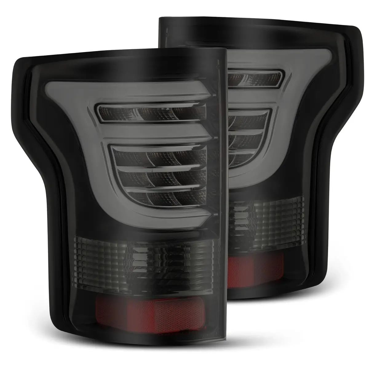 2015-2020 Ford F150 Pro-Series Led Tail Lights Jet Black Alpha-Rex 652010 1