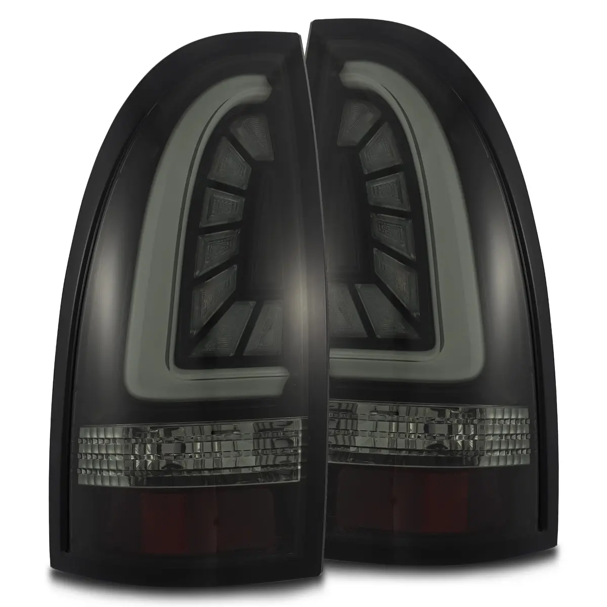 2005-2015 Toyota Tacoma Pro-Series Led Tail Lights Jet Black Alpha-Rex 680030 1