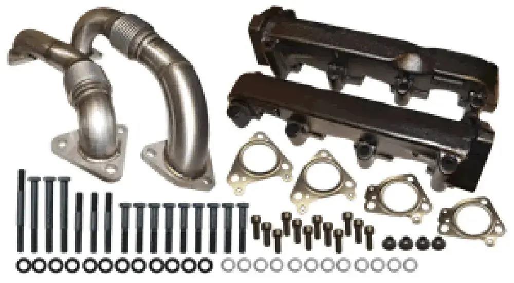 Ats Pulse Flow Exhaust Manifold Kit For 2001-2004 Chevy/Gmc 6.6L Duramax Lb7 1