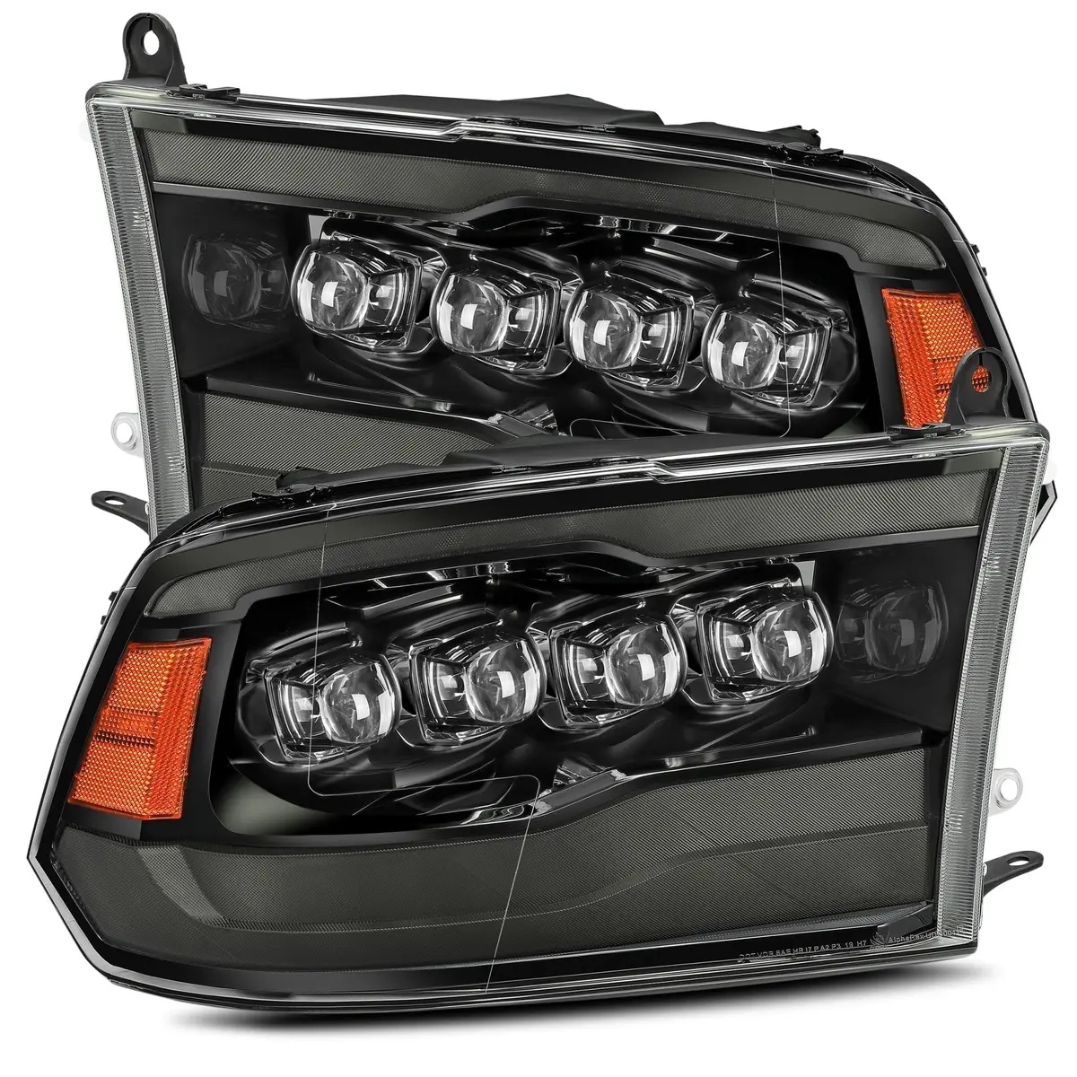 2009-2018 Ram Truck Nova-Series Led Projector Headlights Alpha-Black Alpha-Rex 880541 1