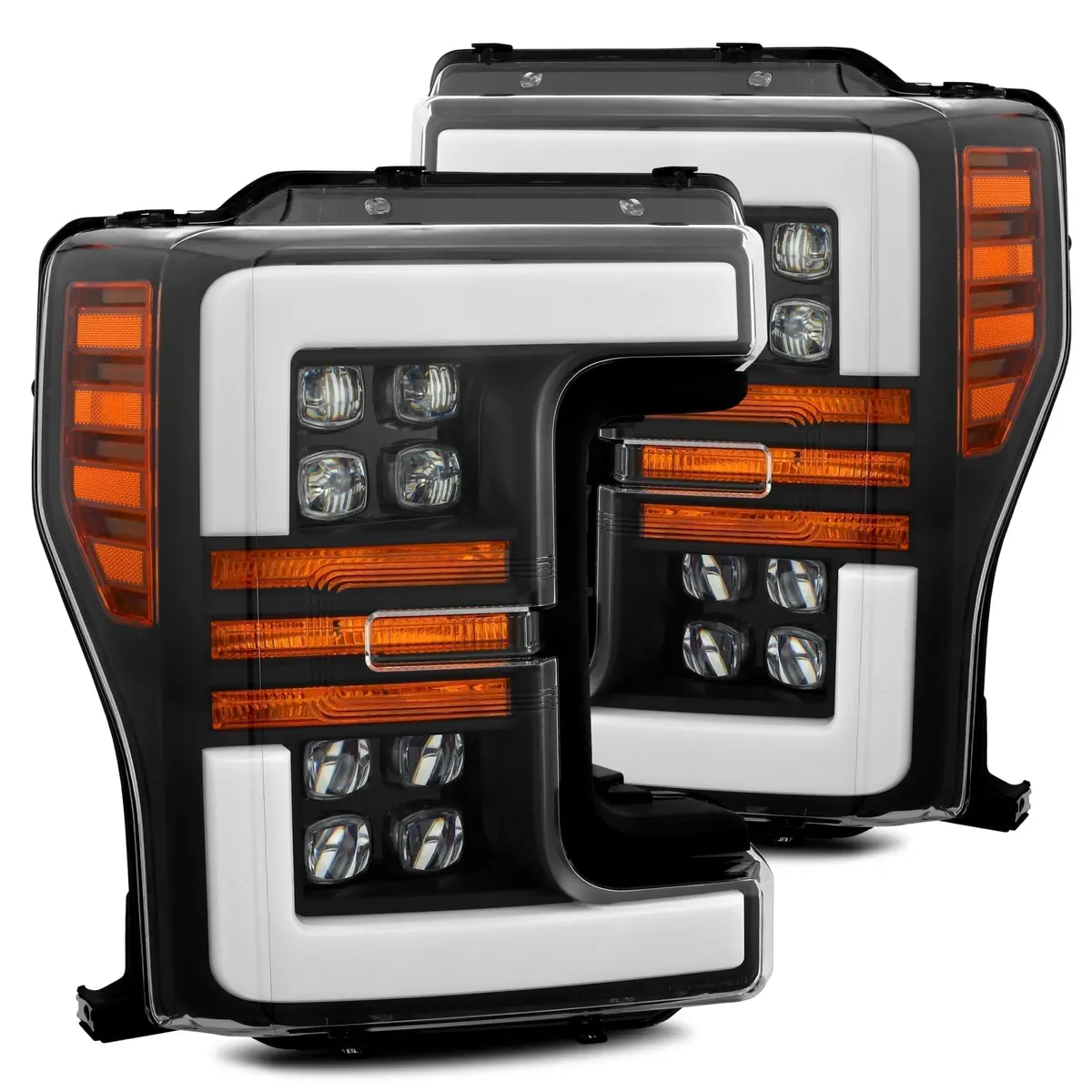 2017-2019 Ford Super Duty Nova-Series Led Projector Headlights Black Alpha-Rex 880102 1