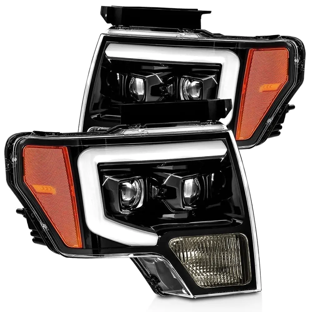 10-12 Ford Mustang Luxx-Series Led Projector Headlights Chrome Alpha-Rex 880117 1