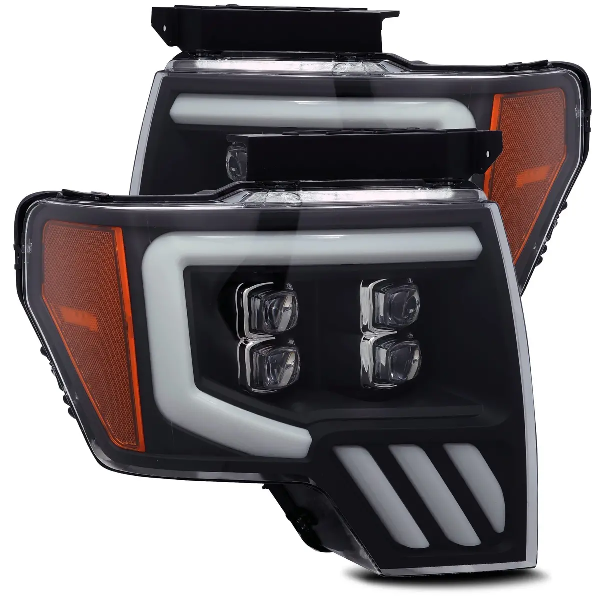 2009-2014 Ford F150 Nova-Series Led Projector Headlights Black Alpha-Rex 880192 1
