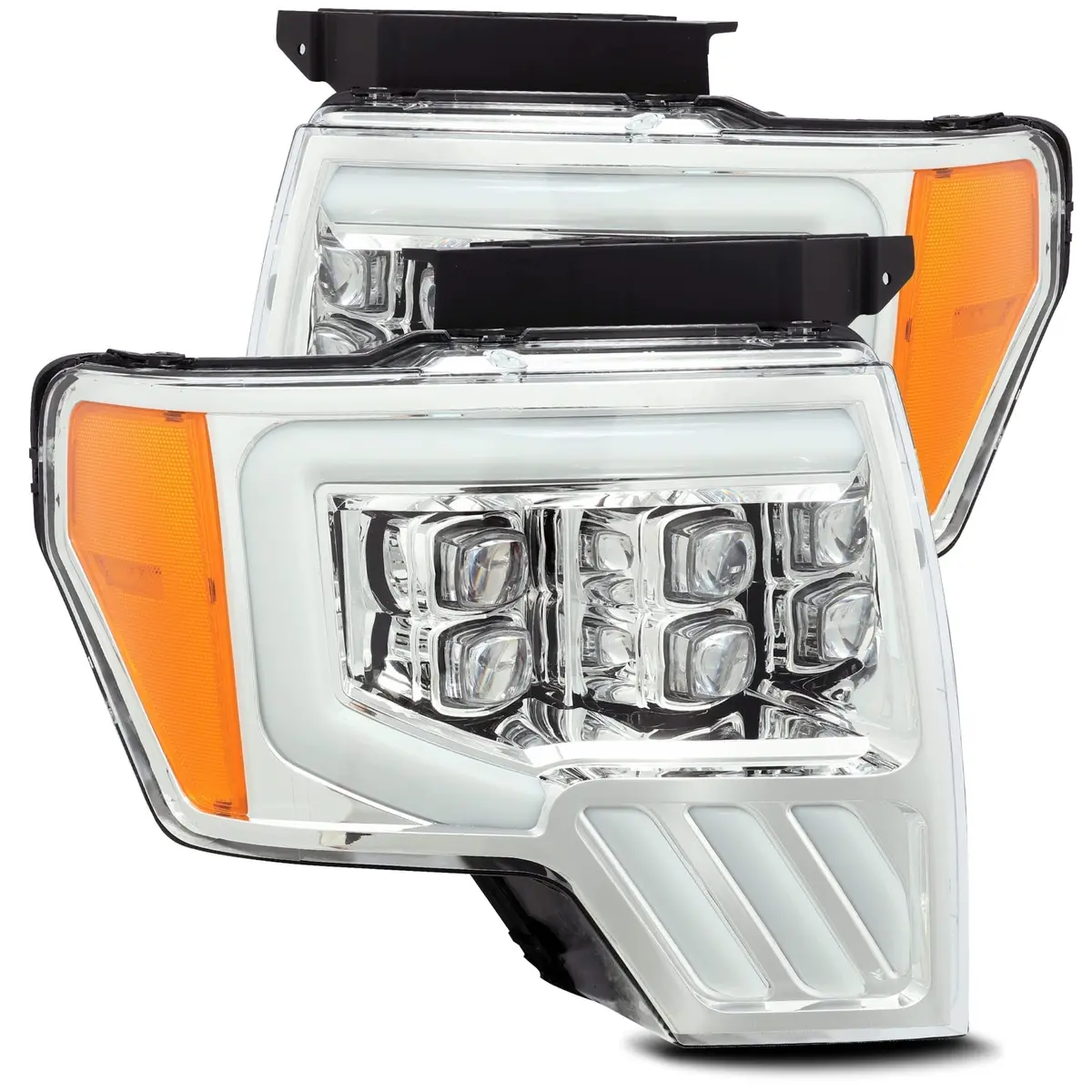 2009-2014 Ford F150 Nova-Series Led Projector Headlights Chrome Alpha-Rex 880191 1