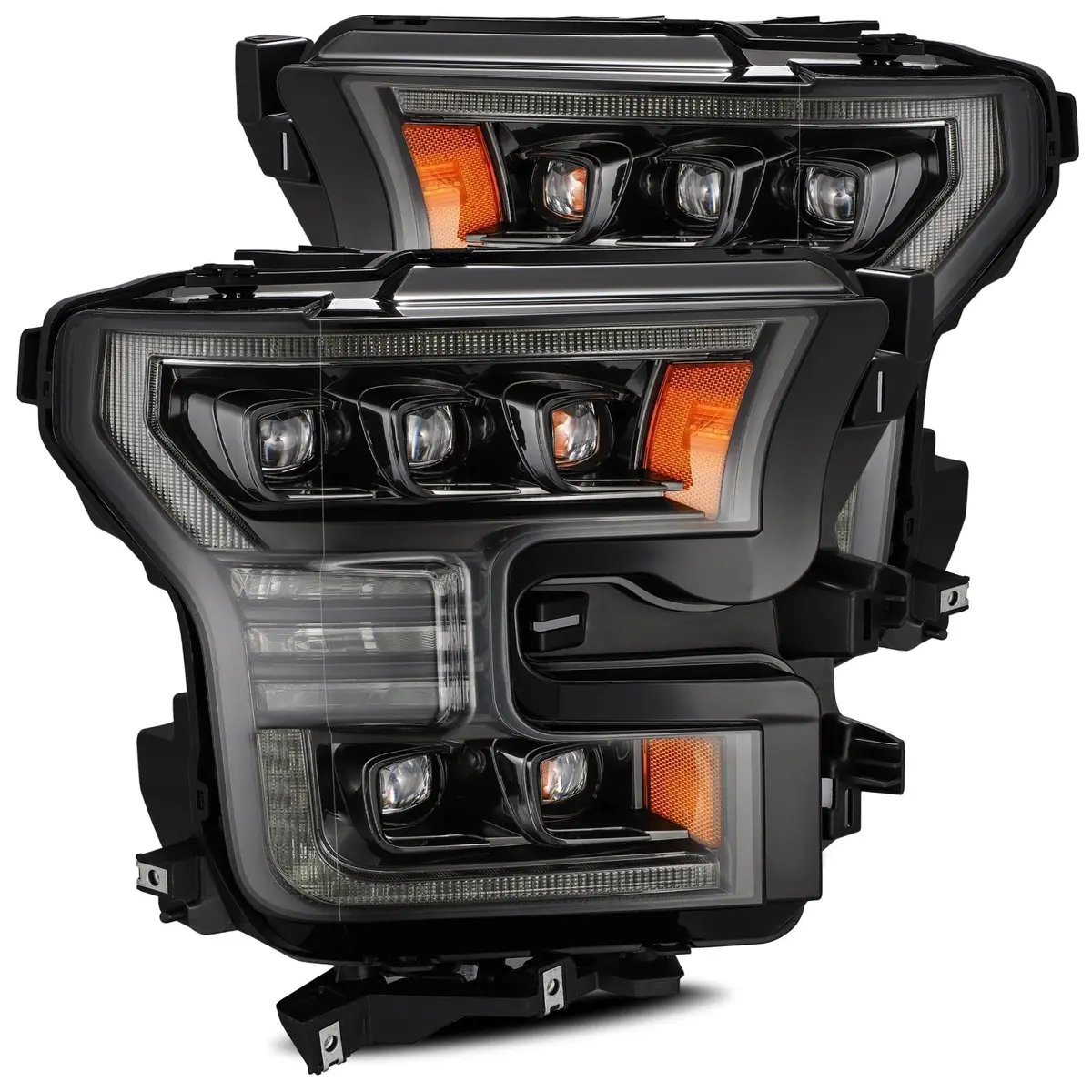 2015-2017 Ford F150 / 2017-20 F150 Raptor Nova-Series Led Projector Headlights Alpha-Black Alpha-Rex 880163 1