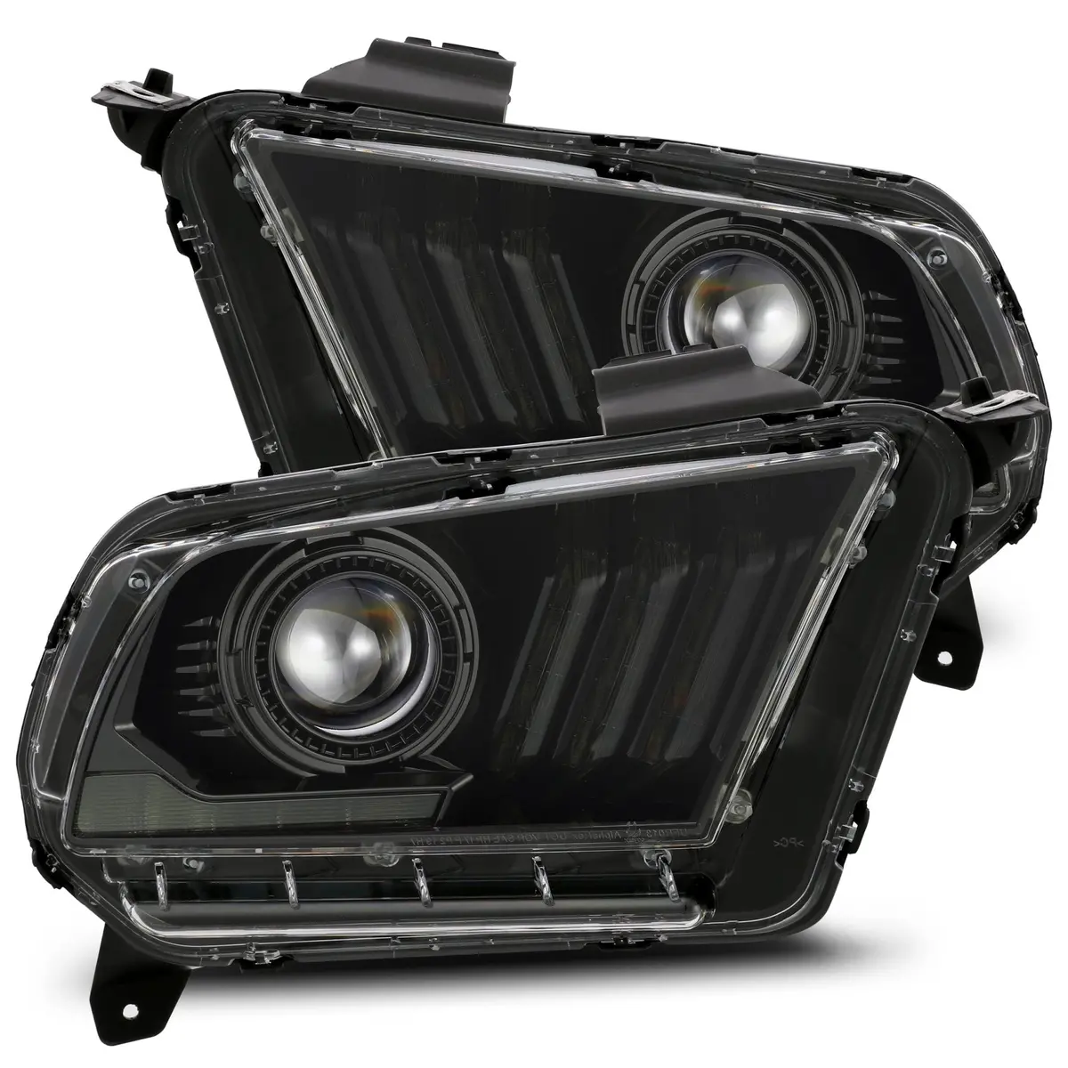 2010-2012 Ford Mustang Luxx-Series Led Projector Headlights Alpha-Black Alpha-Rex 880118 1