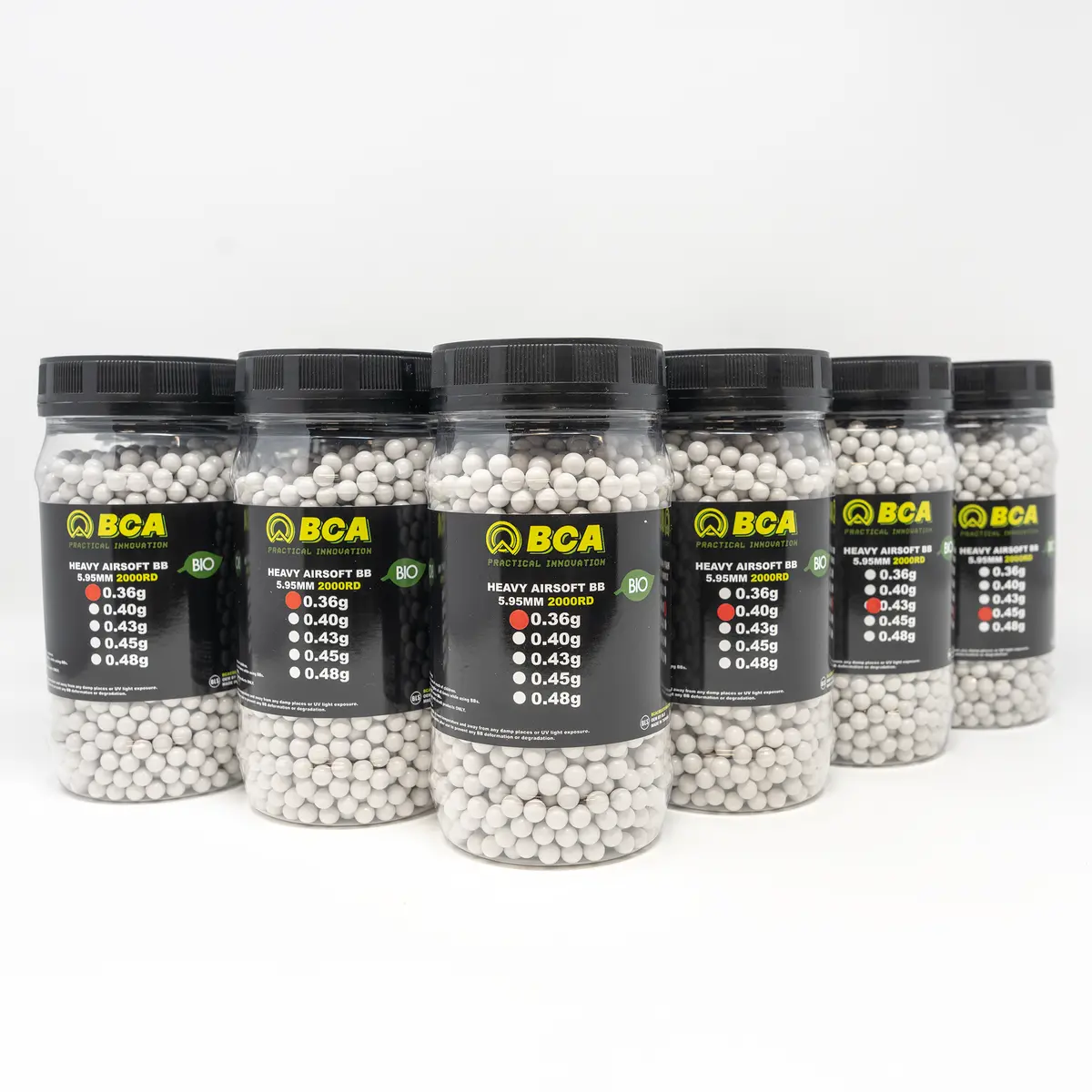 Bca Superior Heavy Airsoft Biodegradable Bbs - 2000Rd Bottles (0.36G To 0.45G) 1