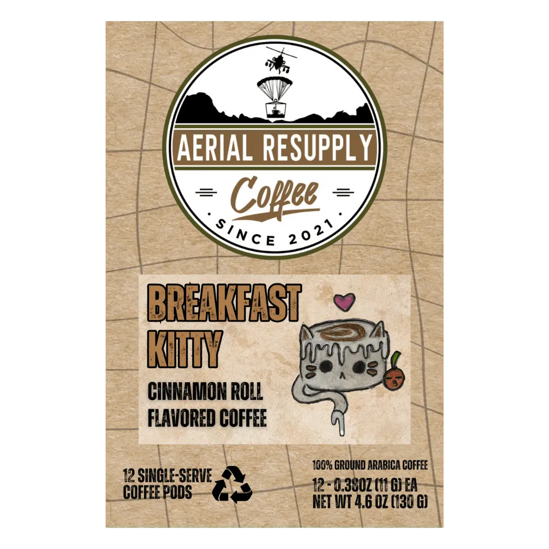 Breakfast Kitty Cinnamon Roll Flavored Coffee | 12 Count Pods 1