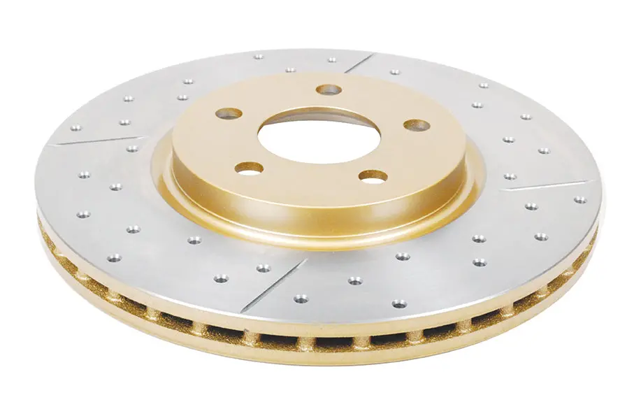 2006-2008 Chrysler Pt Cruiser & More | Dba Street Series Gold Cross-Drilled/Slotted Brake Rotor [Front] | Dba167x 1