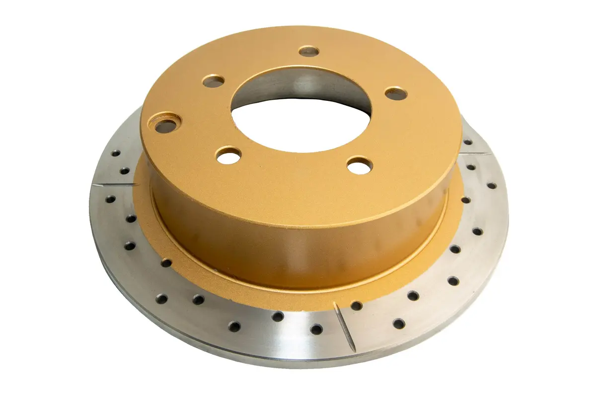 2007-2011 Jeep Compass & More | Dba Street Series Gold Cross-Drilled/Slotted Brake Rotor [Rear] | Dba2209x 1