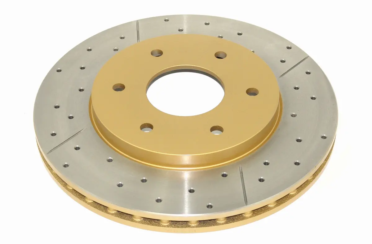 2004-2006 Infiniti Qx56 & More | Dba Street Series Gold Cross-Drilled/Slotted Brake Rotor [Front] | Dba2306x 1