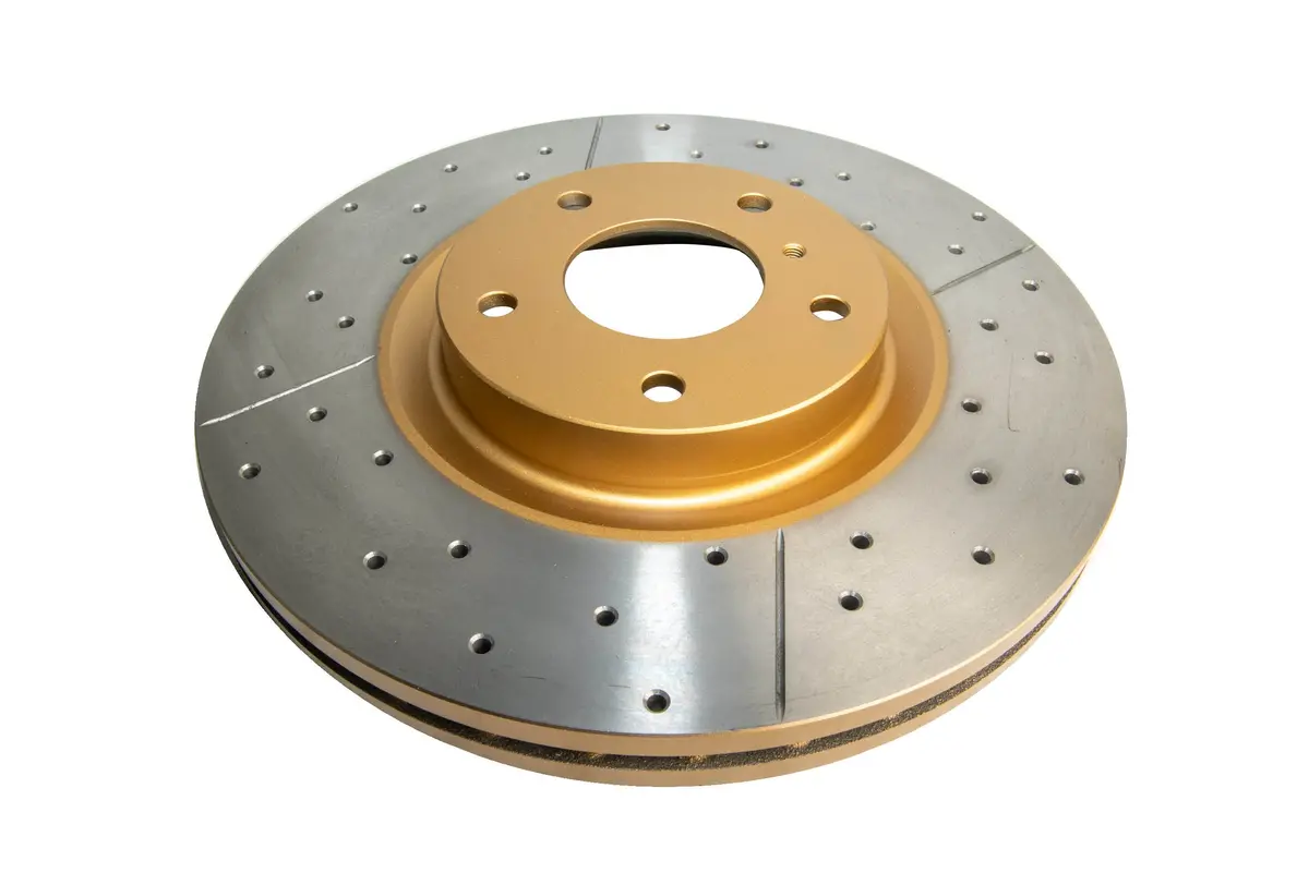 2006-2010 Infiniti M35 & More | Dba Street Series Gold Cross-Drilled/Slotted Brake Rotor [Front] | Dba2308x 1