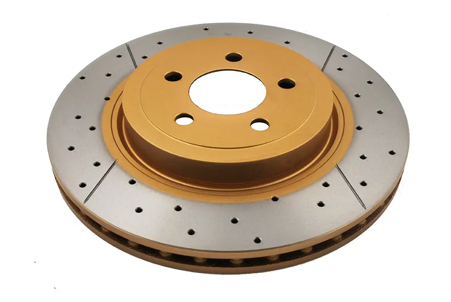 2005-2008 Chrysler 300 & More | Dba Street Series Gold Cross-Drilled/Slotted Brake Rotor [Front] | Dba2438x 1