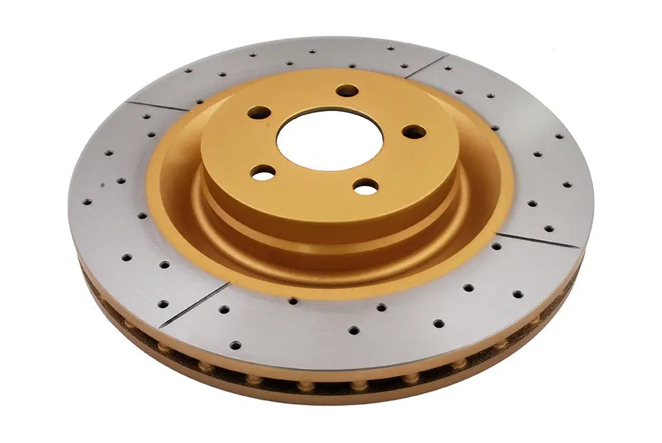 2005-2008 Chrysler 300 & More | Dba Street Series Gold Cross-Drilled/Slotted Brake Rotor [Front] | Dba2444x 1