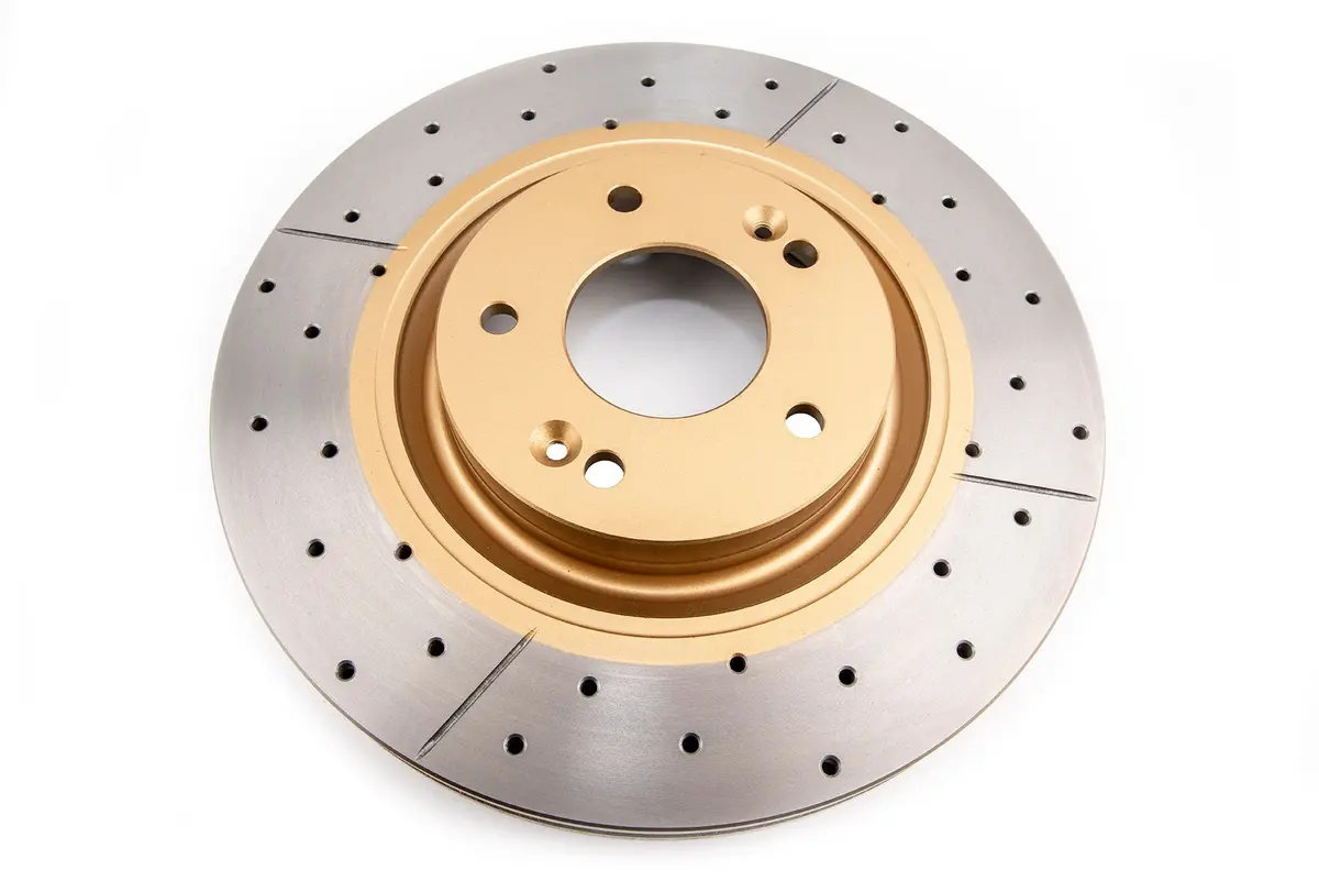 2012-2017 Hyundai Azera & More | Dba Street Series Gold Cross-Drilled/Slotted Brake Rotor [Front] | Dba2472x 1