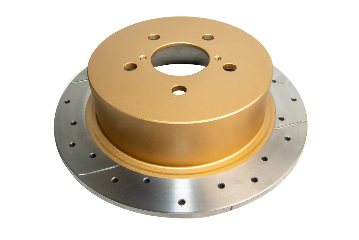 2005-2008 Subaru Legacy & More | Dba Street Series Gold Cross-Drilled/Slotted Brake Rotor [Rear] | Dba2661x 1
