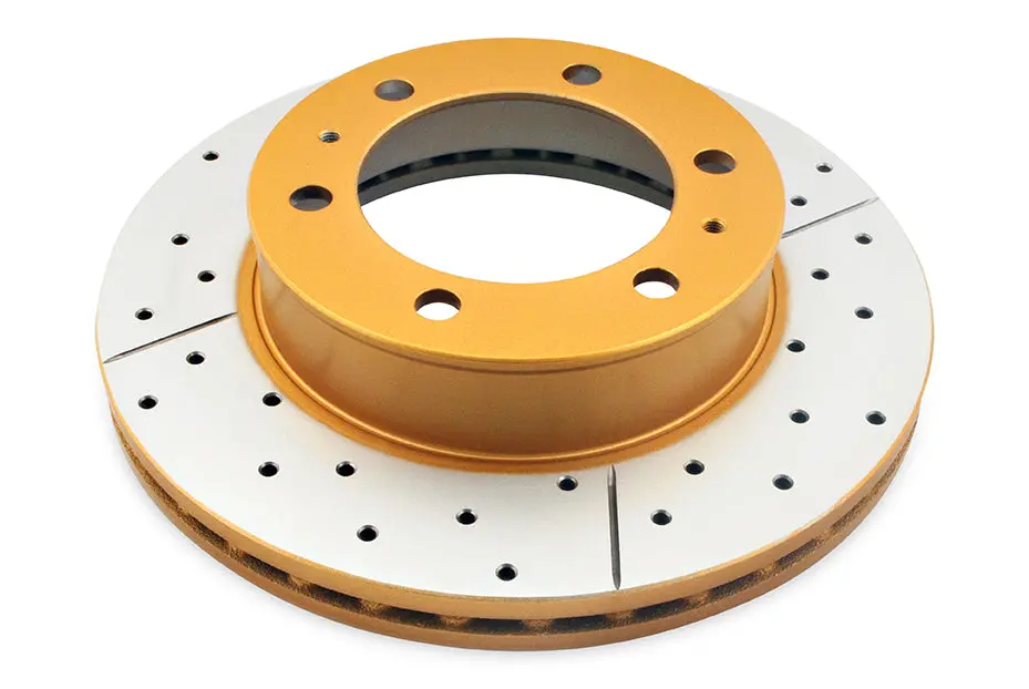 2001-2007 Toyota Highlander & More | Dba Street Series Gold Cross-Drilled/Slotted Brake Rotor [Front] | Dba2714x 1