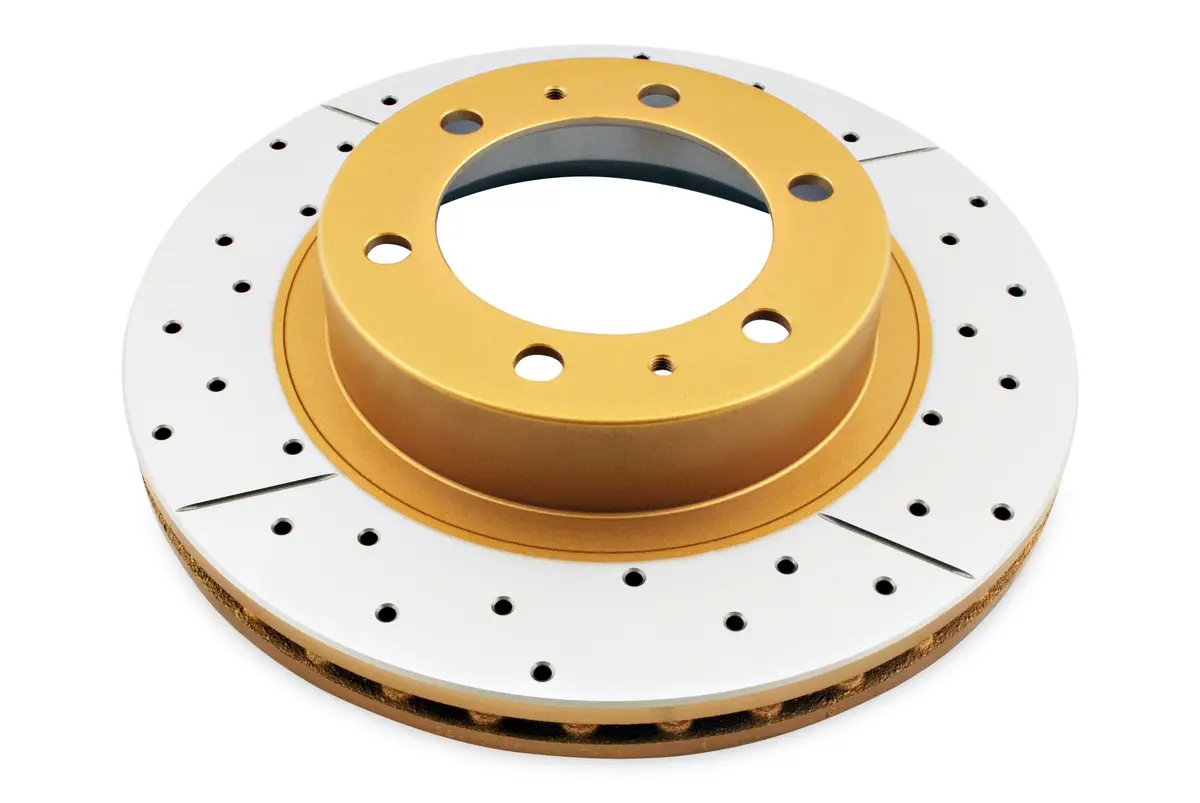 2003-2009 Toyota 4Runner & More | Dba Street Series Gold Cross-Drilled/Slotted Brake Rotor [Front] | Dba2716x 1
