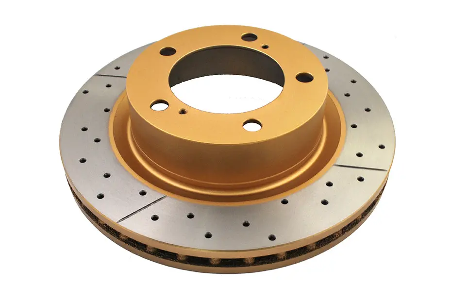 2013-2017 Toyota Land Cruiser & More | Dba Street Series Gold Cross-Drilled/Slotted Brake Rotor [Front] | Dba2722x 1