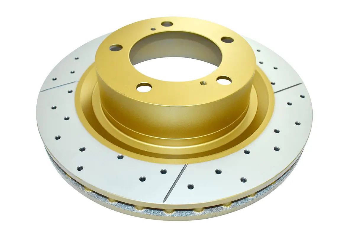 2008-2011 Scion Xd & More | Dba Street Series Gold Cross-Drilled/Slotted Brake Rotor [Front] | Dba2724x 1