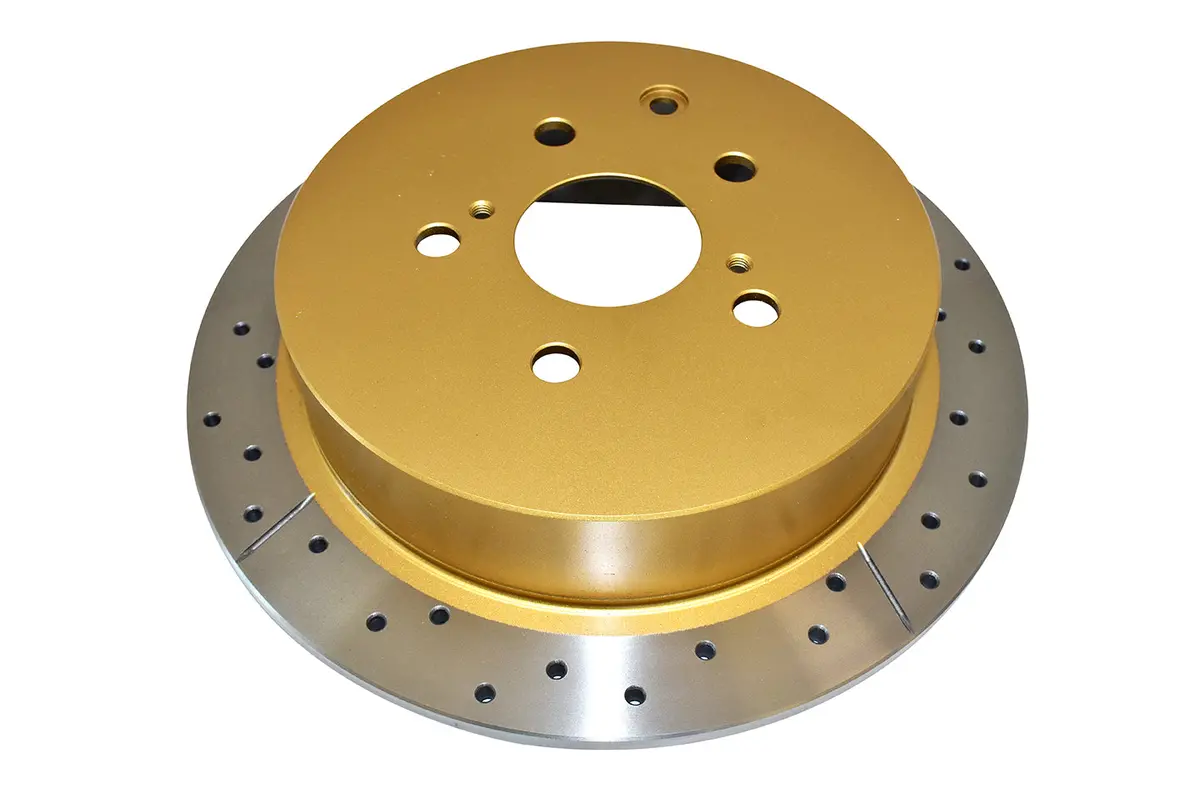 2010-2012 Lexus Rx350 & More | Dba Street Series Gold Cross-Drilled/Slotted Brake Rotor [Rear] | Dba2733x 1