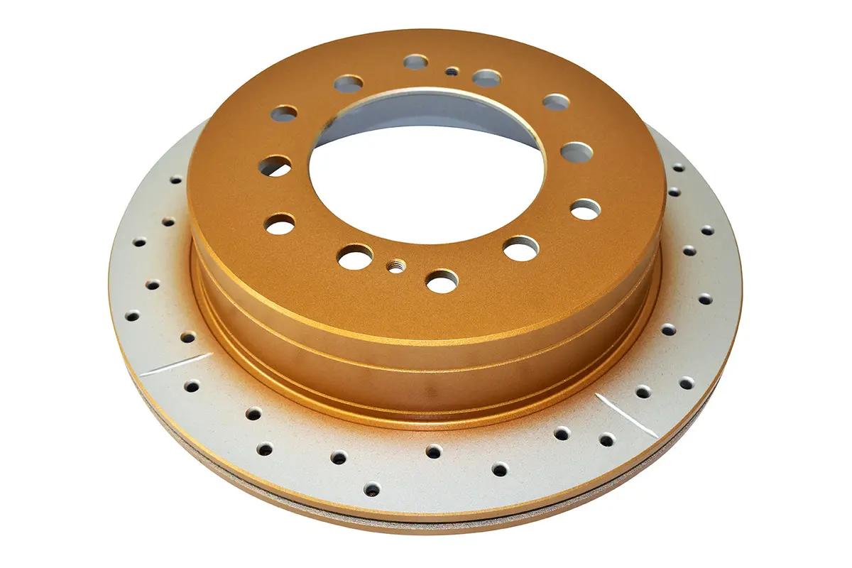 2020-2022 Toyota 4Runner & More | Dba Street Series Gold Cross-Drilled/Slotted Brake Rotor [Rear] | Dba2737x 1