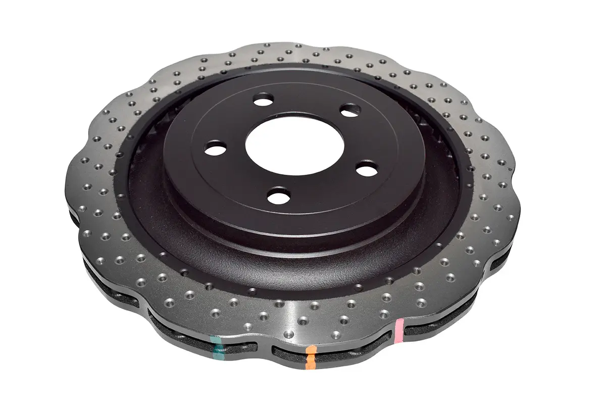 2017-2018 Ford Mustang & More | Dba 4000 Series Cross-Drilled/Dimpled Wave Disc Brake Rotor [Rear] | Dba42165wxd 1