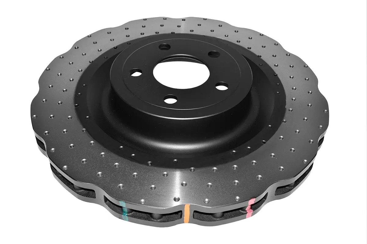 2017-2018 Ford Mustang & More | Dba 4000 Series Cross-Drilled/Dimpled Wave Disc Brake Rotor [Front] | Dba42166wxd 1