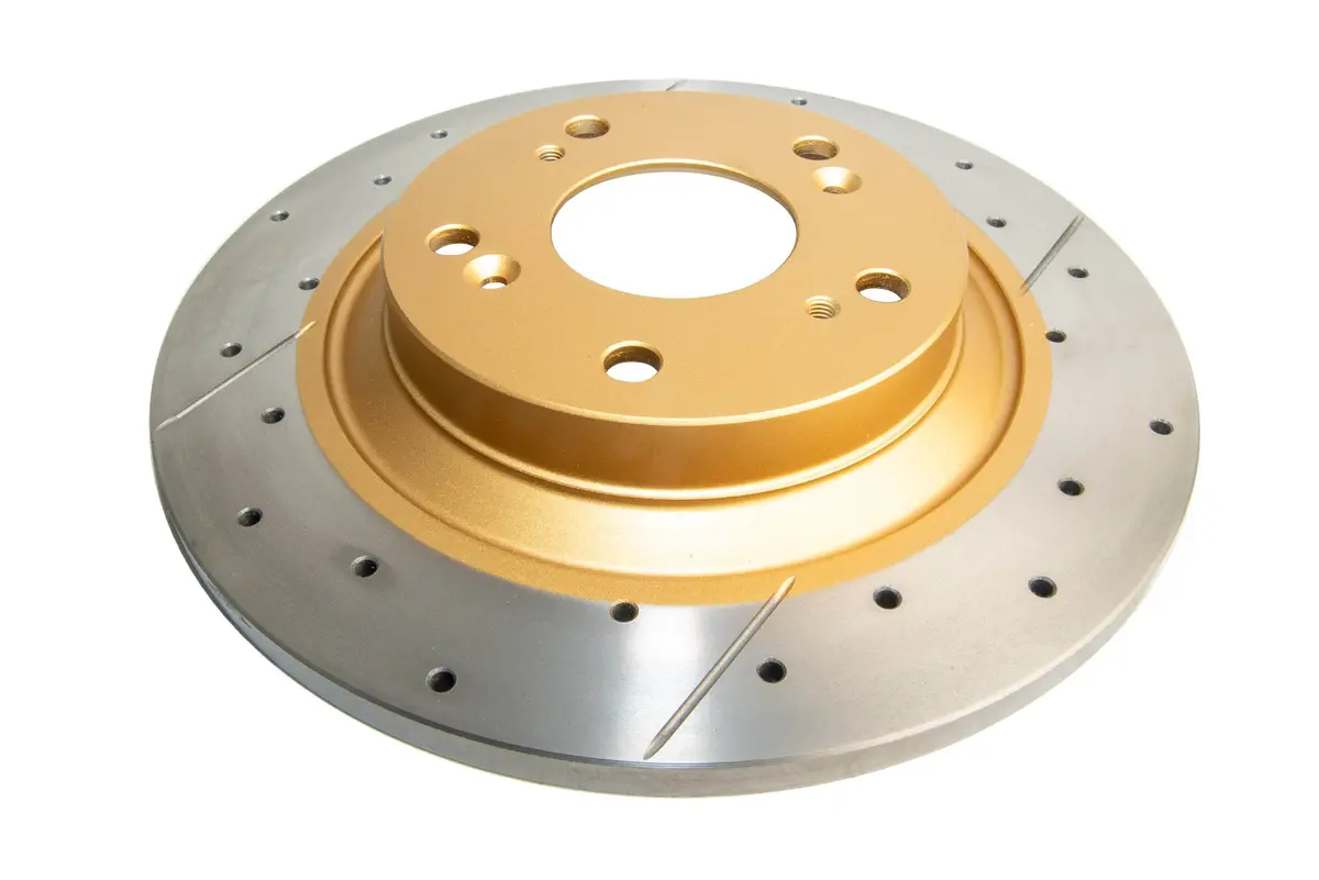 2000-2009 Honda S2000 | Dba Street Series Gold Cross-Drilled/Slotted Brake Rotor [Rear] | Dba483x 1