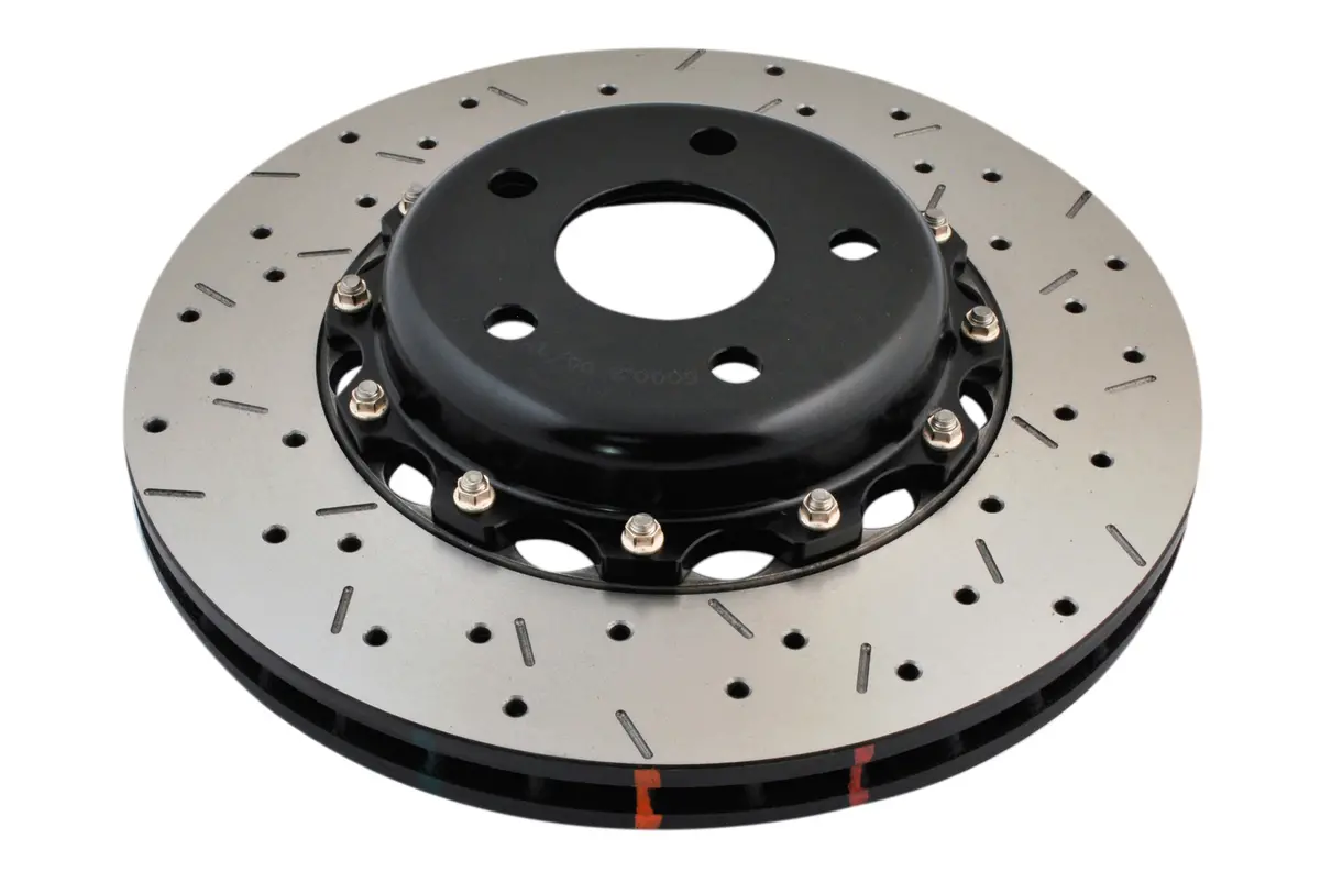2001-2004 Subaru Legacy Gt & More | Dba 5000 Series Fully Assembled 2-Piece X2 Cross-Drilled/Slotted Brake Rotor [Front] | Dba5000blkxs 1