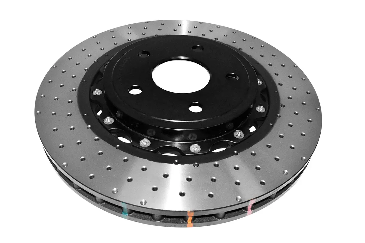 2006-2008 Jeep Grand Cherokee | Dba 5000 Series Fully Assembled 2-Piece Cross-Drilled/Dimpled Brake Rotor [Front] | Dba52532blkxd 1