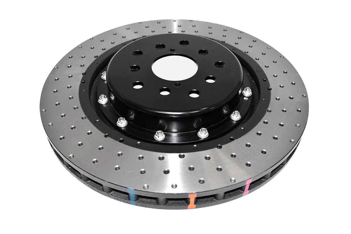 2018 Subaru Wrx & More | Dba 5000 Series Fully Assembled 2-Piece Cross-Drilled/Dimpled Brake Rotor [Front] | Dba53050blkxd-10 1