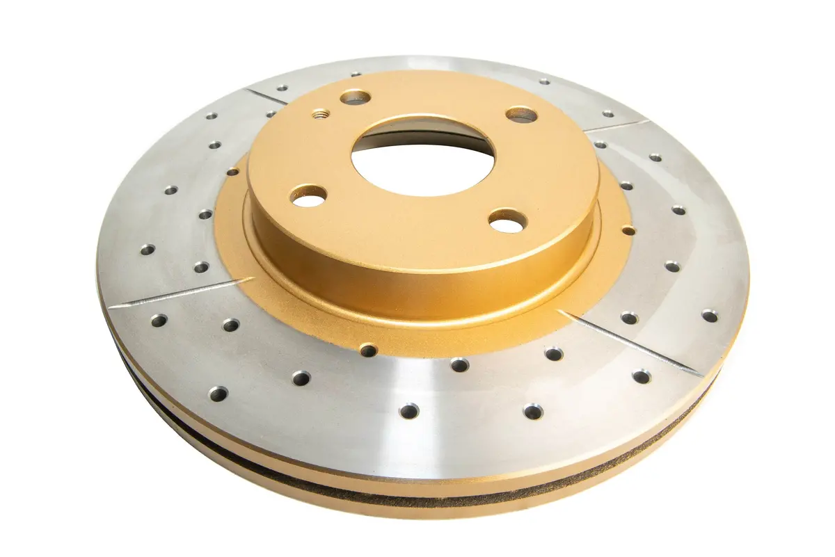 1991-1998 Mazda Protege & More | Dba Street Series Gold Cross-Drilled/Slotted Brake Rotor [Rear | Front] | Dba533x 1