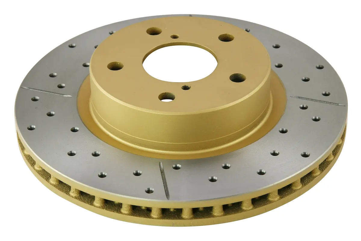 1990-1999 Subaru Legacy & More | Dba Street Series Gold Cross-Drilled/Slotted Brake Rotor [Front] | Dba642x 1