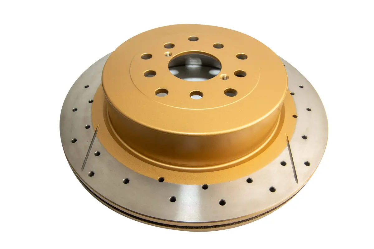 2003-2008 Subaru Impreza & More | Dba Street Series Gold Cross-Drilled/Slotted Brake Rotor [Rear] | Dba655x-10 1