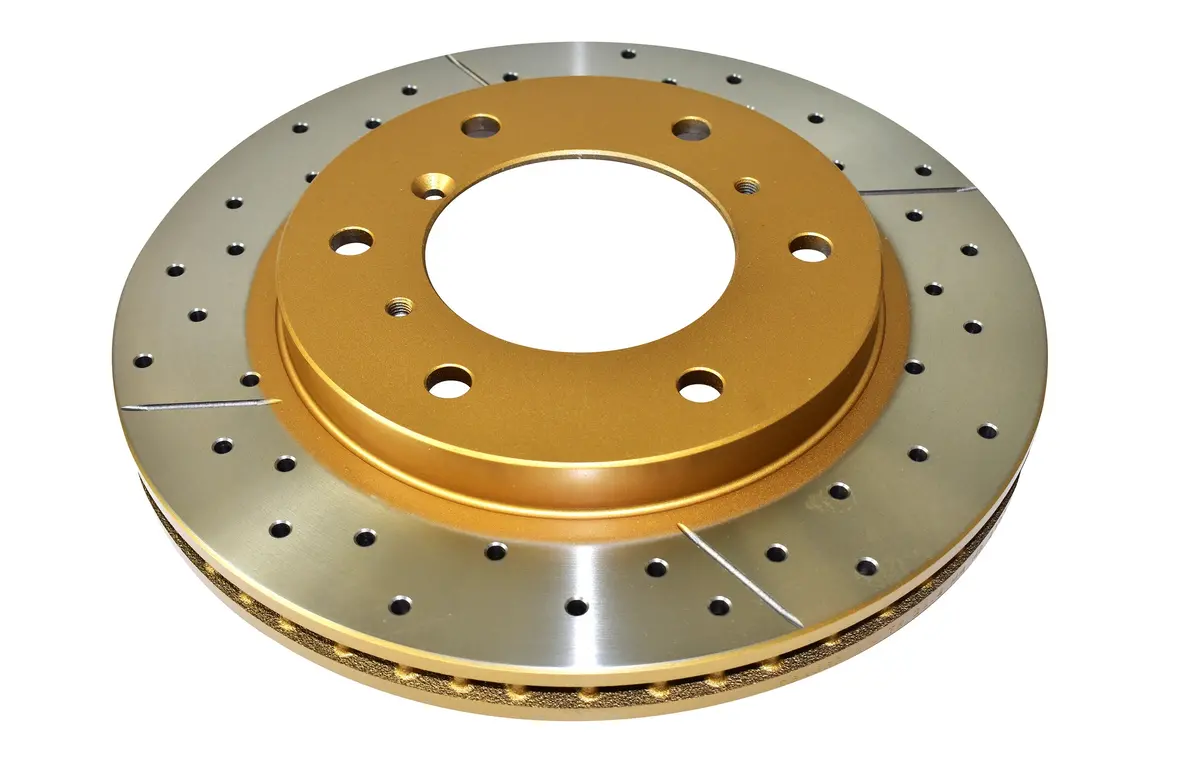 2000-2006 Mitsubishi Montero | Dba Street Series Gold Cross-Drilled/Slotted Brake Rotor [Front] | Dba660x 1