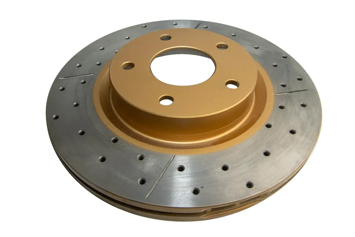 2002-2006 Nissan Altima & More | Dba Street Series Gold Cross-Drilled/Slotted Brake Rotor [Front] | Dba954x 1