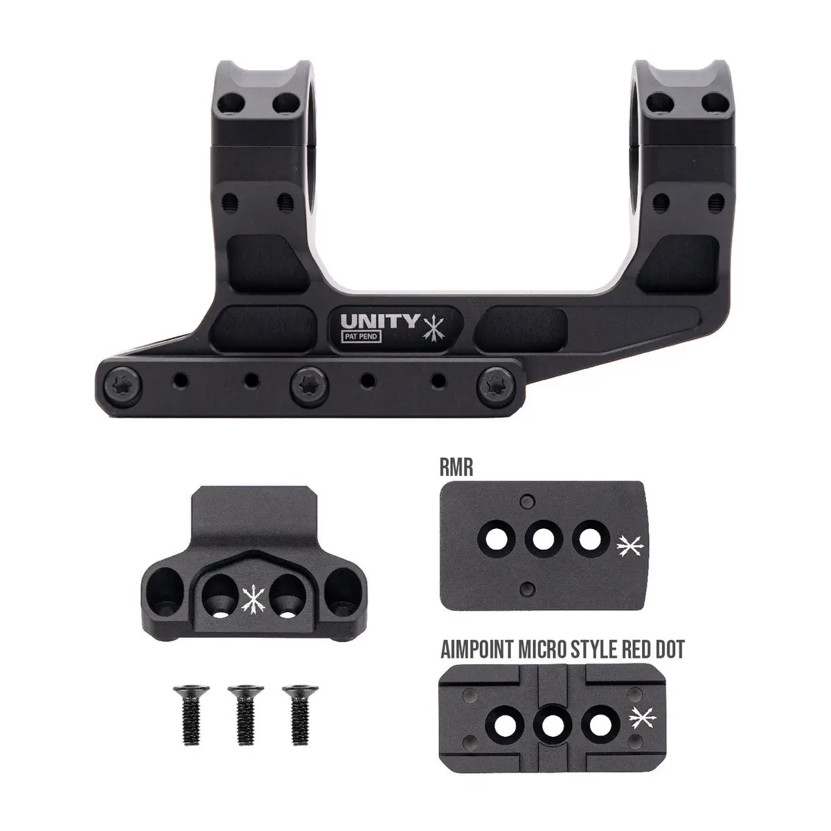 Pts Unity Tactical Fast Lpvo Optics Mount Set (Incl Rmr And Aimpoint Rds Offset Mounts) 1
