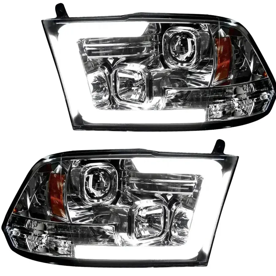 Dodge Ram 2500/3500 10-18 Projector Headlights Oled Halos & Drl In Smoked Or Clear Lens Recon 1