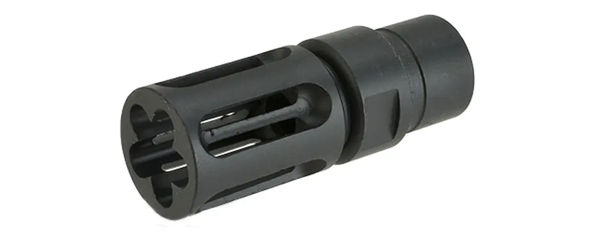 Matrix/Vltor/Ufc/Avengers V-Comp Steel Airsoft Flashhider Black - 14Mm Negative 1