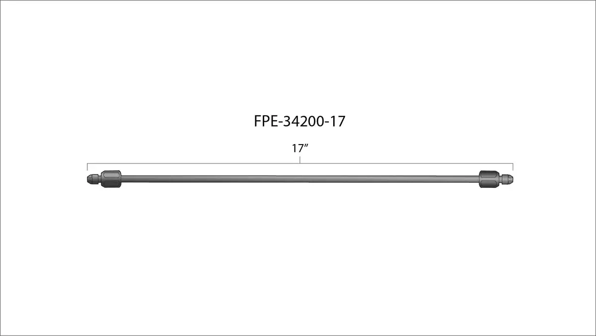Fleece Performance 17 Inch High Pressure Fuel Line 8Mm X 3.5Mm Line M14 X 1.5 Nuts Fpe-34200-17 1
