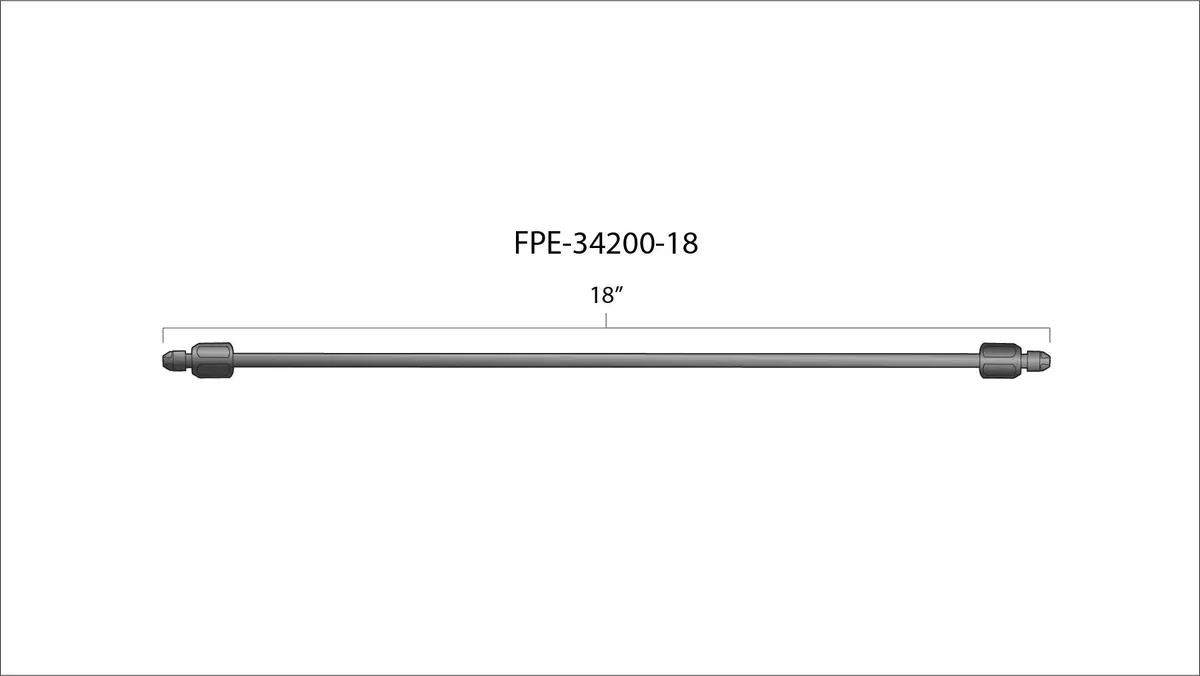 Fleece Performance 18 Inch High Pressure Fuel Line 8Mm X 3.5Mm Line M14 X 1.5 Nuts Fpe-34200-18 1