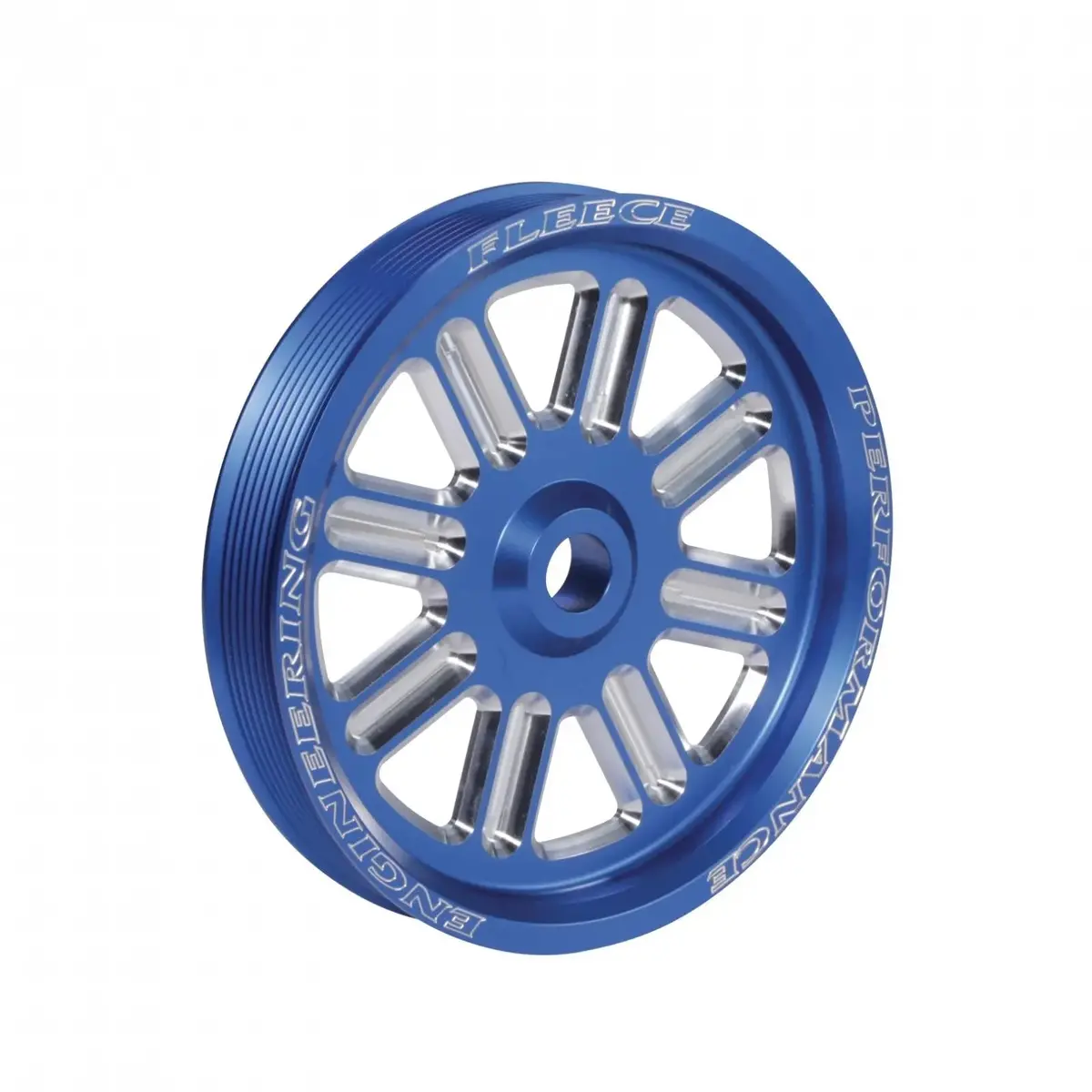 Fleece Performance Spoke Design Cummins Dual Pump Pulley Fleece Blue Fpe-34211-Blu-Spk 1