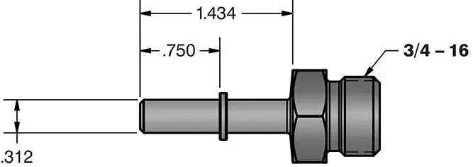 Fleece Performance 5/16 Inch Quick Connect To 3/4 Inch-16 O-Ring (-8 An) Fpe-34552-A 1