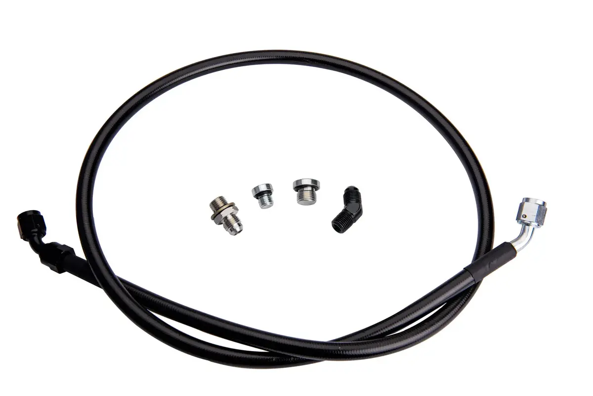 Fleece Performance Remote Turbo Oil Feed Line Kit For 2001-2016 Duramax With 1/4 Npt Turbo Oil Inlet (S300/S400) 2001-2016 Gm 2500/3500 Fpe-Dtfl-S3s4-0116 1