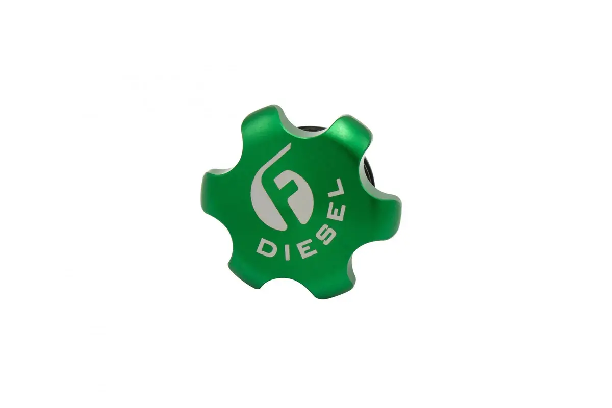 Fleece Performance Green Anodized Billet Fuel Cap For 2013-2018 Cummins Fpe-Fc-1316-Grn 1