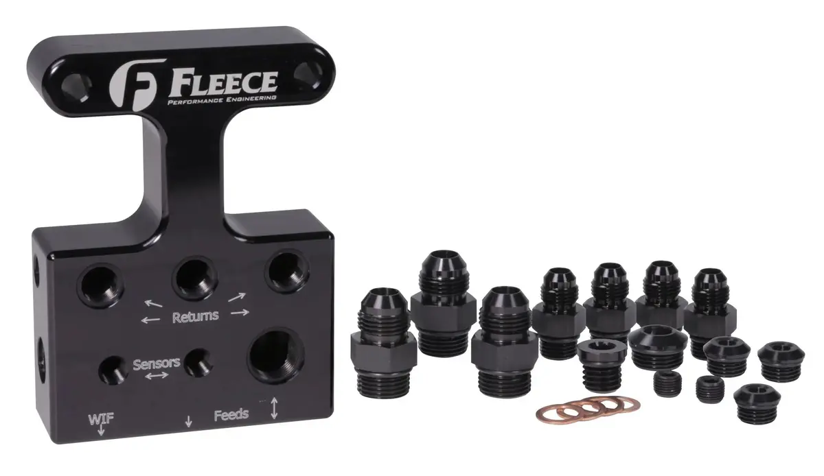 Fleece Performance 2007.5-2009 3Rd Gen 6.7L Dodge/Cummins Fuel Distribution Block Fpe-Ffd-Rf-3G-67 1
