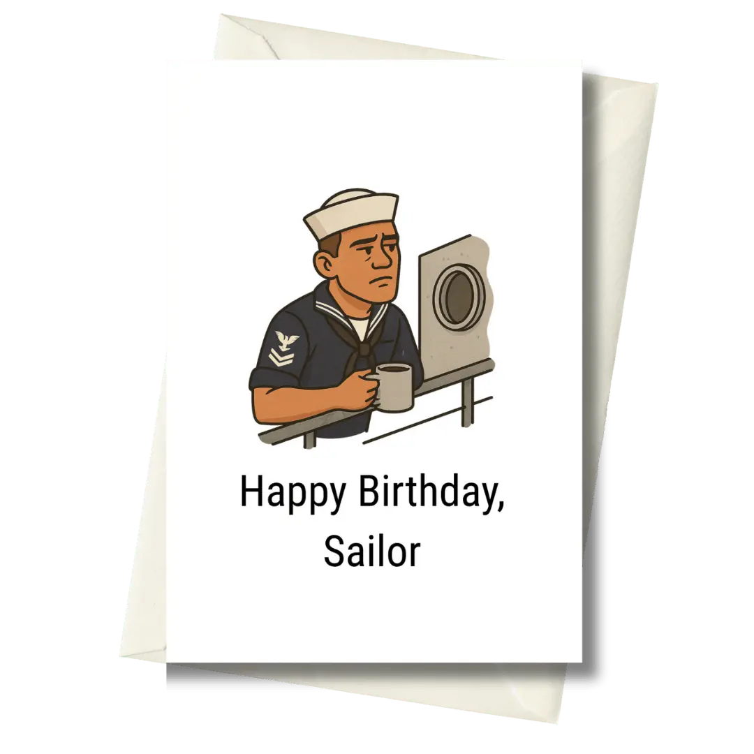 Navy Birthday Card: “Ship Happens” 1