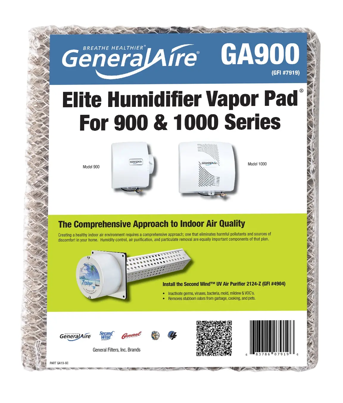 Generalaire Ga900 Water Panel - Previously Known As Ga19 Vapor Pad 1